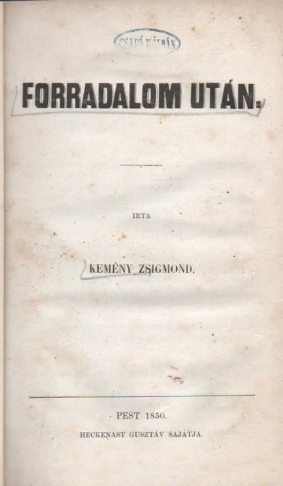 Forradalom után - Oskola Antikvárium