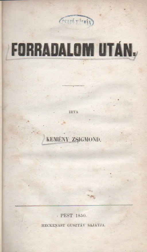 Forradalom után - Oskola Antikvárium
