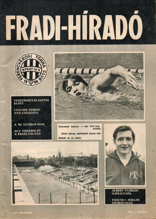 Fradi - híradó 1971. október - Oskola Antikvárium