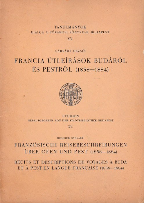 Francia útleírások Budáról és Pestről - Oskola Antikvárium