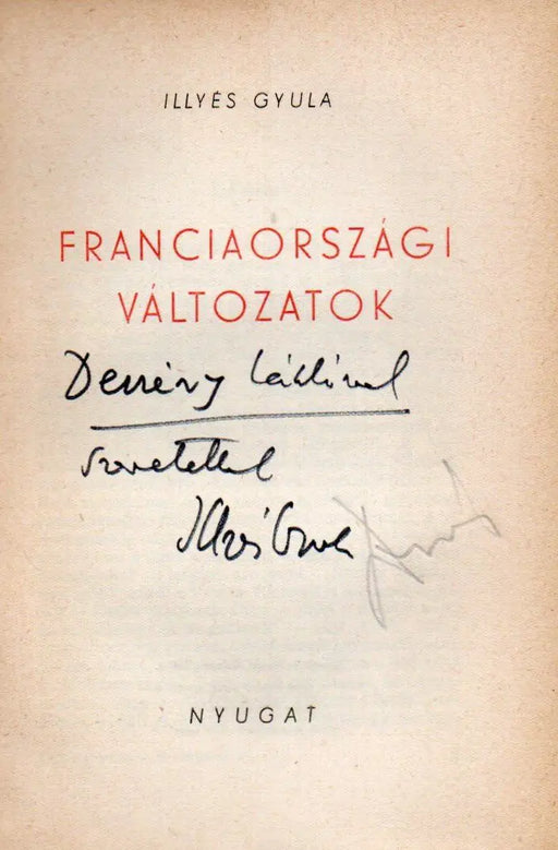Franciaországi változatok - Oskola Antikvárium