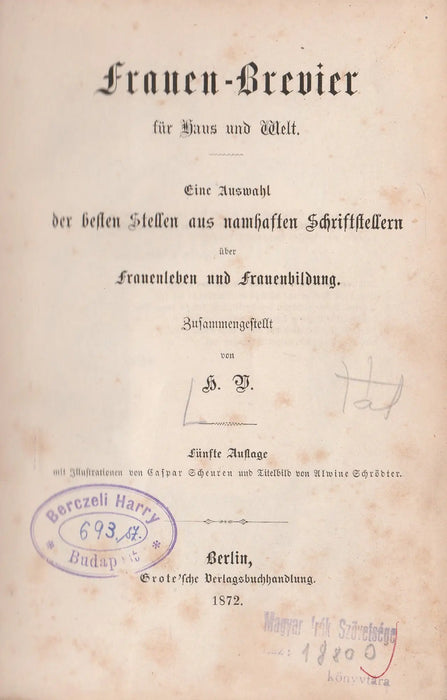 Frauen - Brevier - Oskola Antikvárium