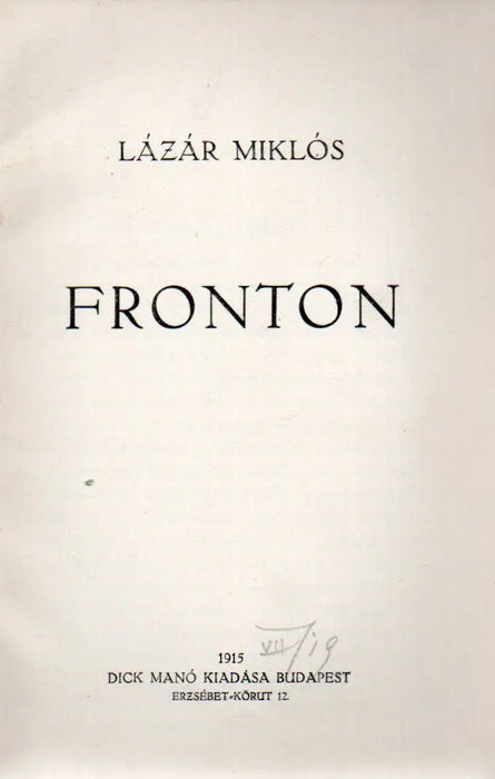 Fronton - Oskola Antikvárium