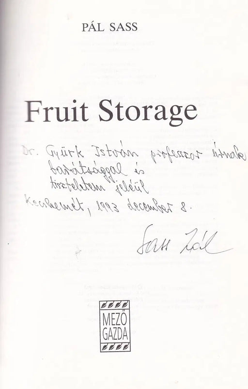 Fruit Storage - Oskola Antikvárium