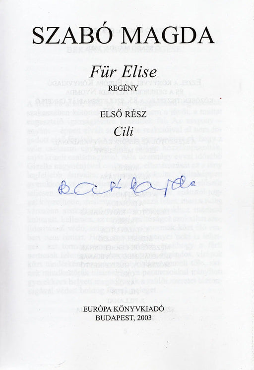 Für Elise - Oskola Antikvárium
