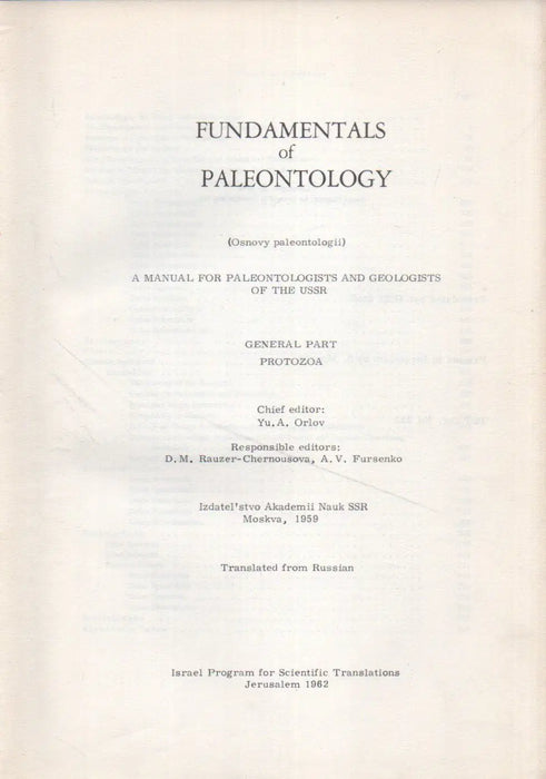 Fundamentals of Paleontology - Oskola Antikvárium