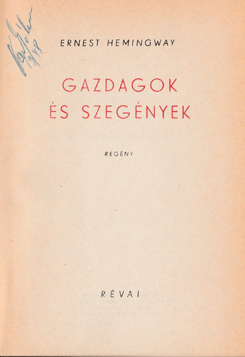 Gazdagok és szegények - Oskola Antikvárium