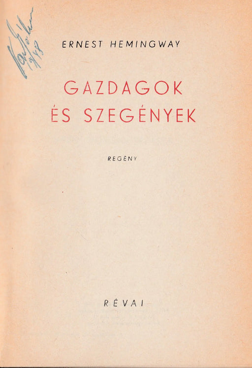 Gazdagok és szegények - Oskola Antikvárium