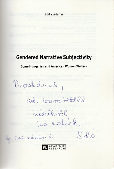 Gendered Narrative Subjectivity - Oskola Antikvárium