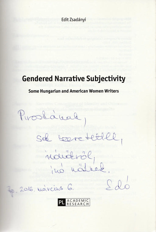 Gendered Narrative Subjectivity - Oskola Antikvárium