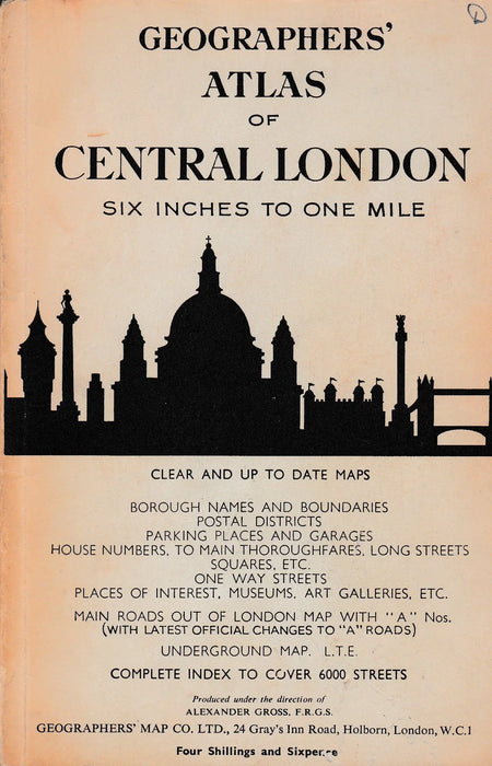 Geographers' Atlas of Central London - Oskola Antikvárium