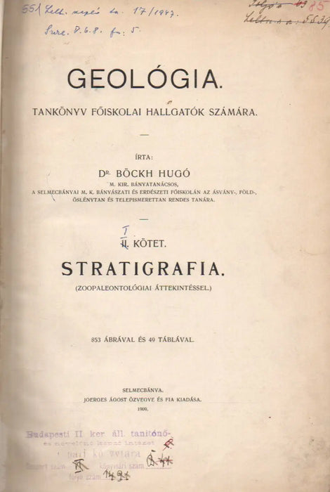 Geológia II. Stratigrafia 1 - 2. - Oskola Antikvárium