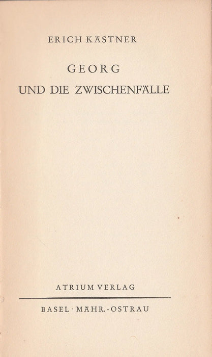 Georg und die Zwischenfälle - Oskola Antikvárium