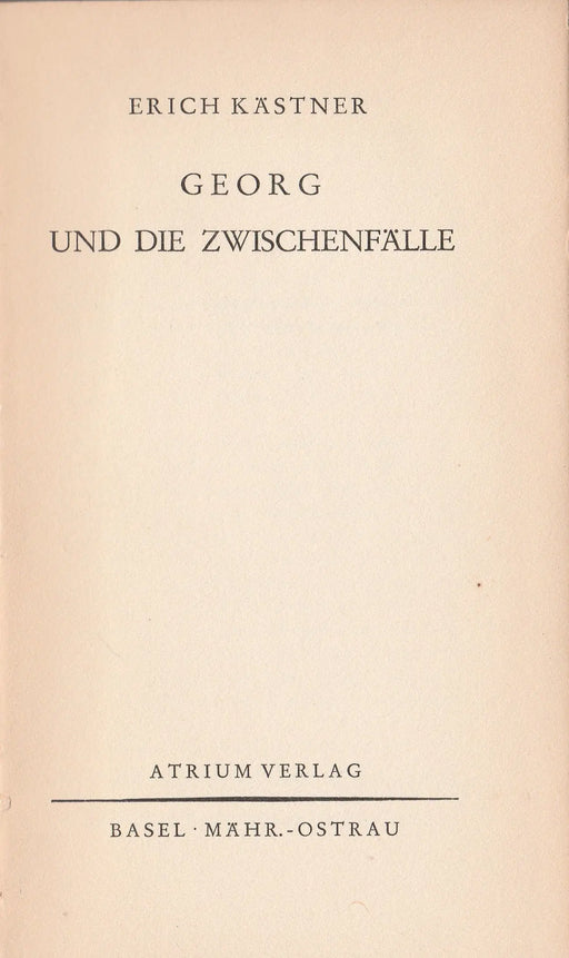 Georg und die Zwischenfälle - Oskola Antikvárium