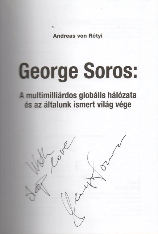 George Soros - Oskola Antikvárium
