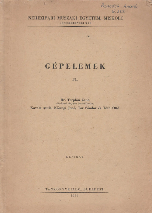 Gépelemek I - II. - Oskola Antikvárium