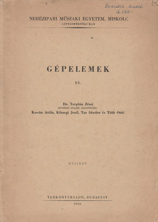 Gépelemek I - II. - Oskola Antikvárium