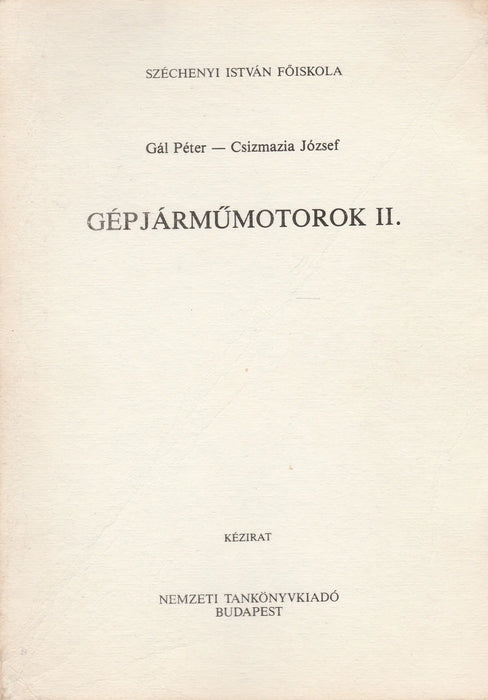 Gépjárműmotorok II. - Oskola Antikvárium