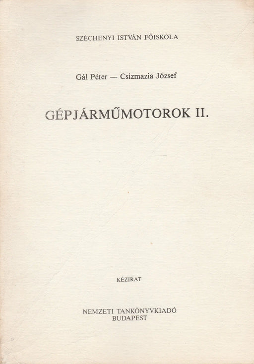 Gépjárműmotorok II. - Oskola Antikvárium