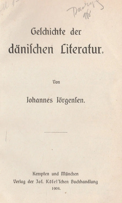 Geschichte der dänischen Literatur - Oskola Antikvárium