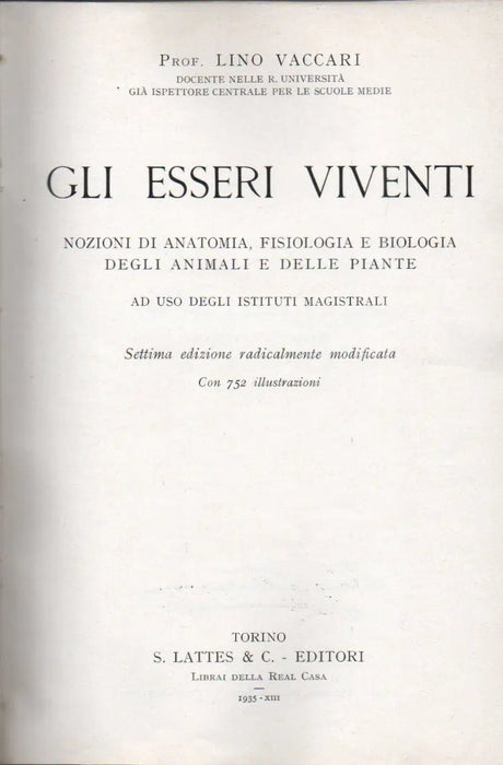 Gli esseri viventi - Oskola Antikvárium