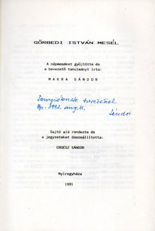 Görbedi István mesél - Oskola Antikvárium