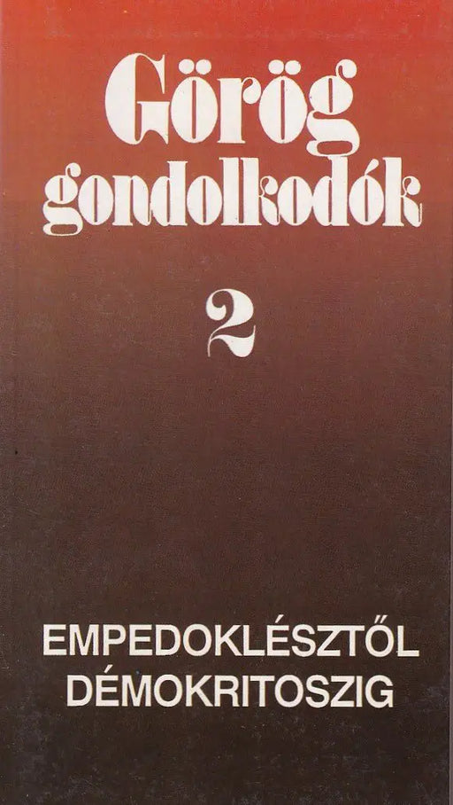 Görög gondolkodók 2. - Oskola Antikvárium