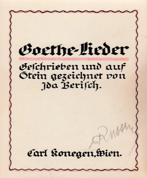 Goethe - Lieder - Oskola Antikvárium