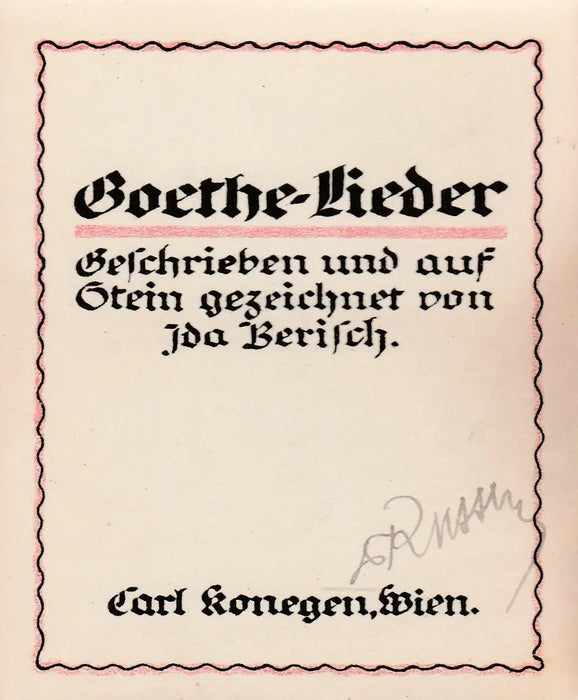Goethe - Lieder - Oskola Antikvárium