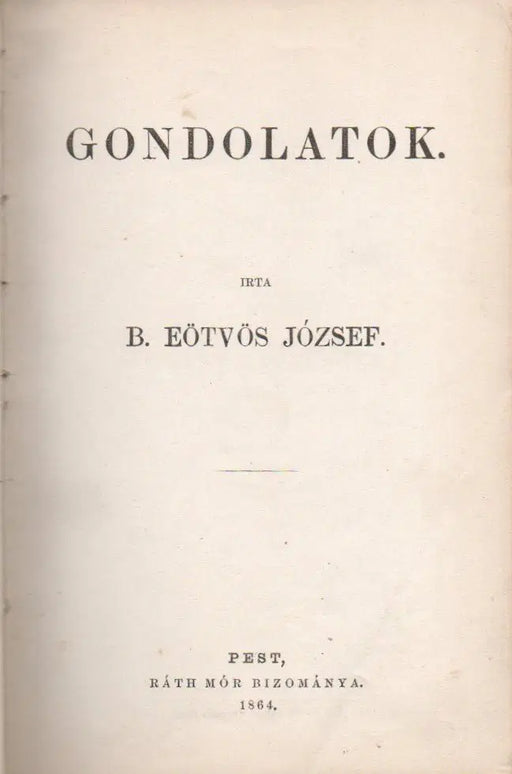 Gondolatok - Oskola Antikvárium
