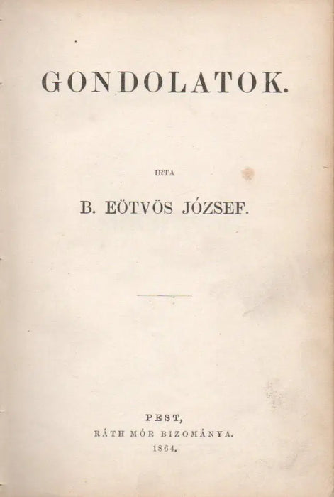 Gondolatok - Oskola Antikvárium