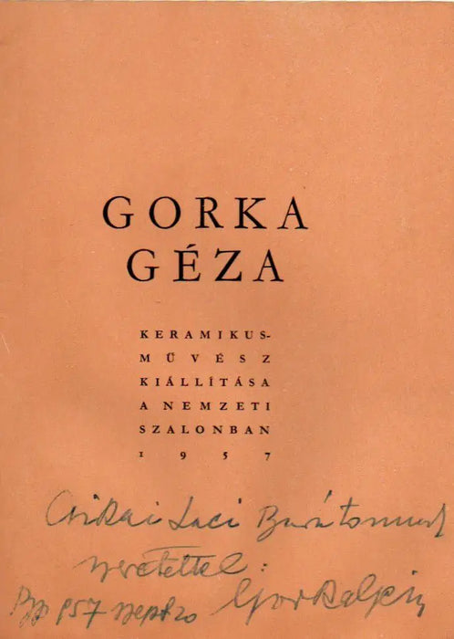 Gorka Géza keramikusművész kiállítása a Nemzeti Szalonban - Oskola Antikvárium