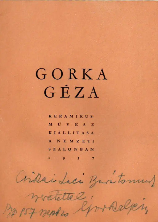 Gorka Géza keramikusművész kiállítása a Nemzeti Szalonban - Oskola Antikvárium