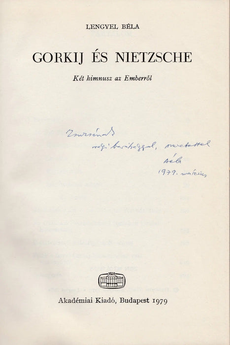 Gorkij és Nietzsche - Oskola Antikvárium