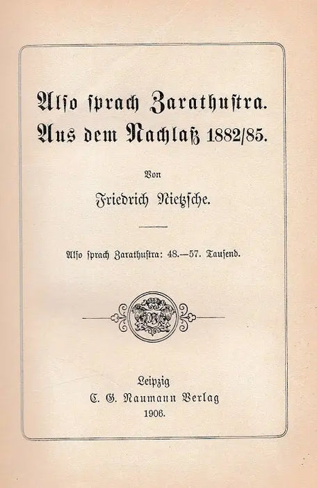 Also sprach Zarathustra