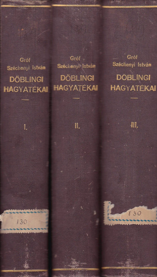 Gr. Széchenyi István döblingi irodalmi hagyatéka I - III. - Oskola Antikvárium