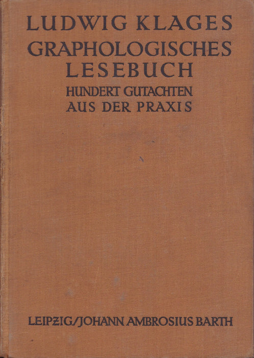 Graphologisches Lesebuch - Oskola Antikvárium