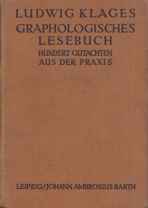 Graphologisches Lesebuch - Oskola Antikvárium