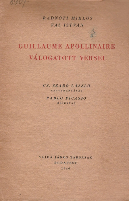 Guillaume Apollinaire válogatott versei - Oskola Antikvárium