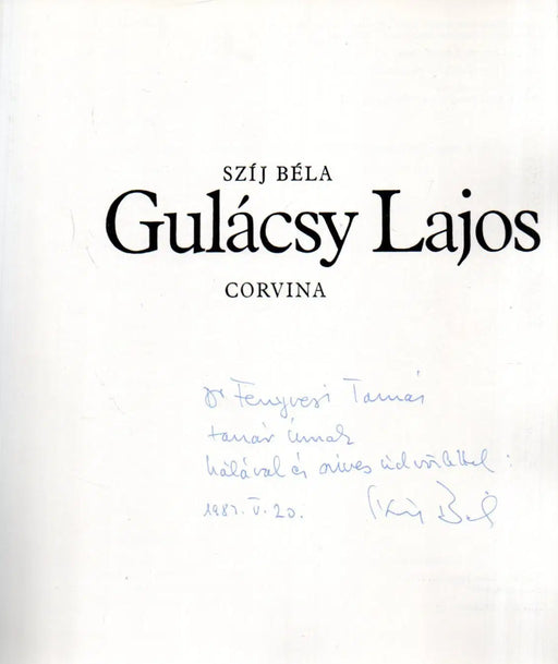 Gulácsy Lajos - Oskola Antikvárium