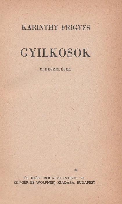 Gyilkosok - Oskola Antikvárium