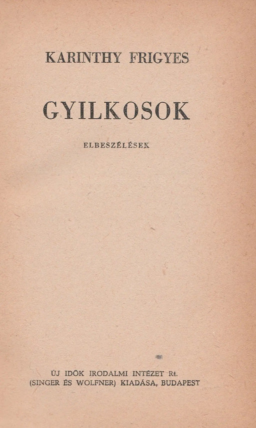 Gyilkosok - Oskola Antikvárium