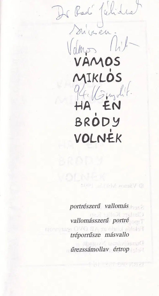 Ha én Bródy volnék - Oskola Antikvárium