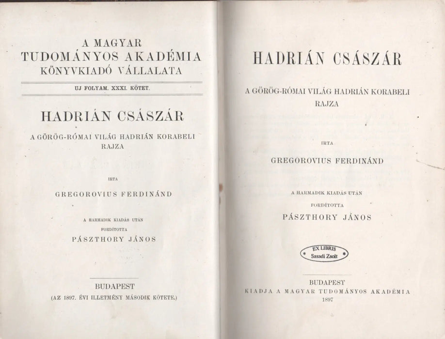Hadrián császár - Oskola Antikvárium
