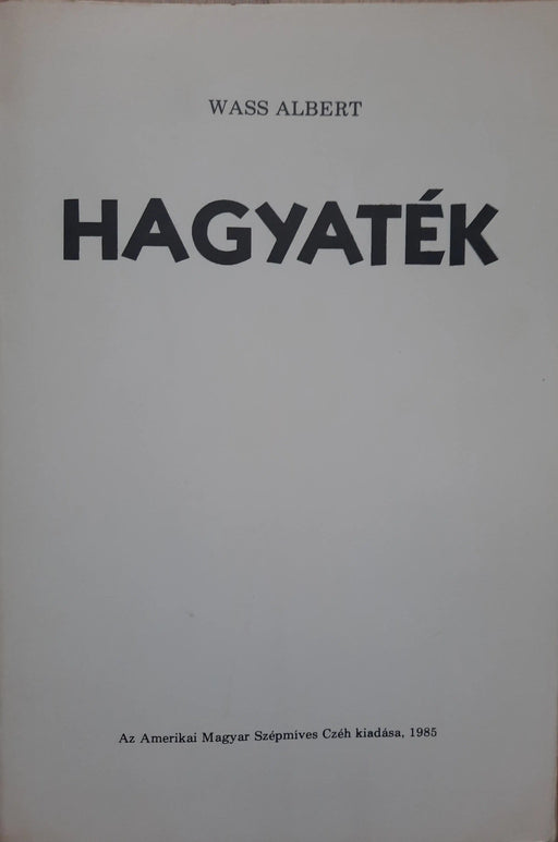 Hagyaték - Oskola Antikvárium