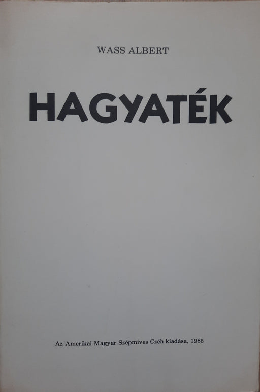 Hagyaték - Oskola Antikvárium