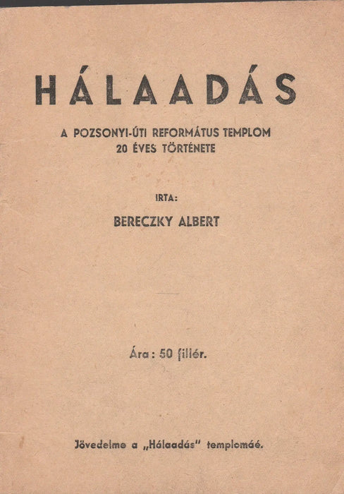 Hálaadás - Oskola Antikvárium