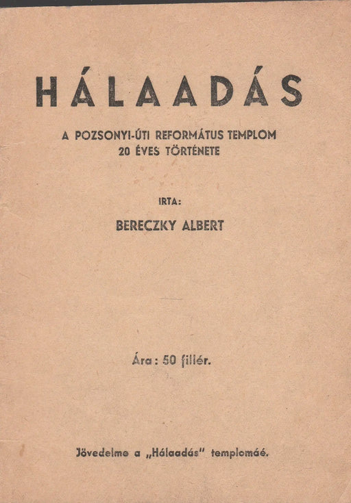 Hálaadás - Oskola Antikvárium