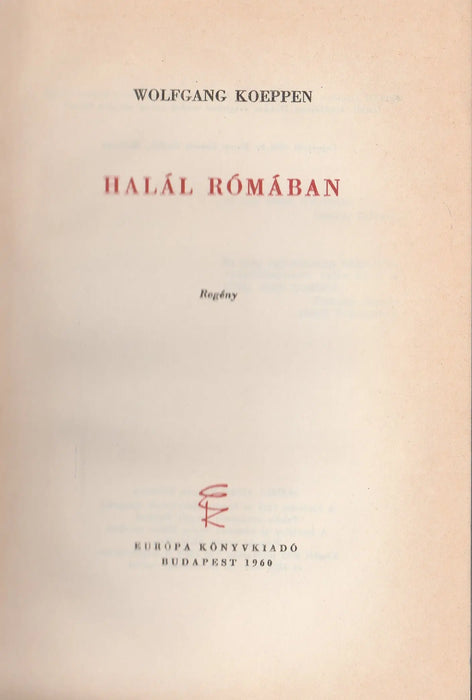 Halál Rómában - Oskola Antikvárium
