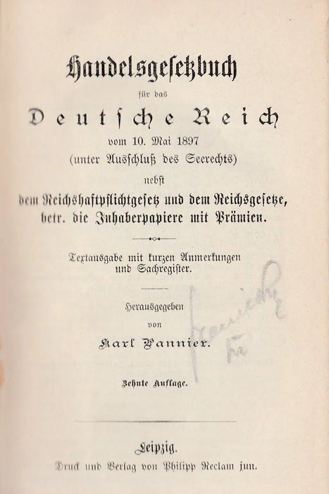 Handelsgesehbuch für das Deutsche Reich - Allgemeine Deutsche Wechselordnung - Konkursordnung für das Deutsche Reich - Oskola Antikvárium